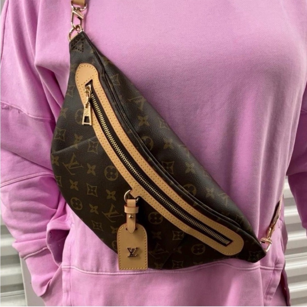 Monogram Brown  Fashion Bum Crossbody Bag